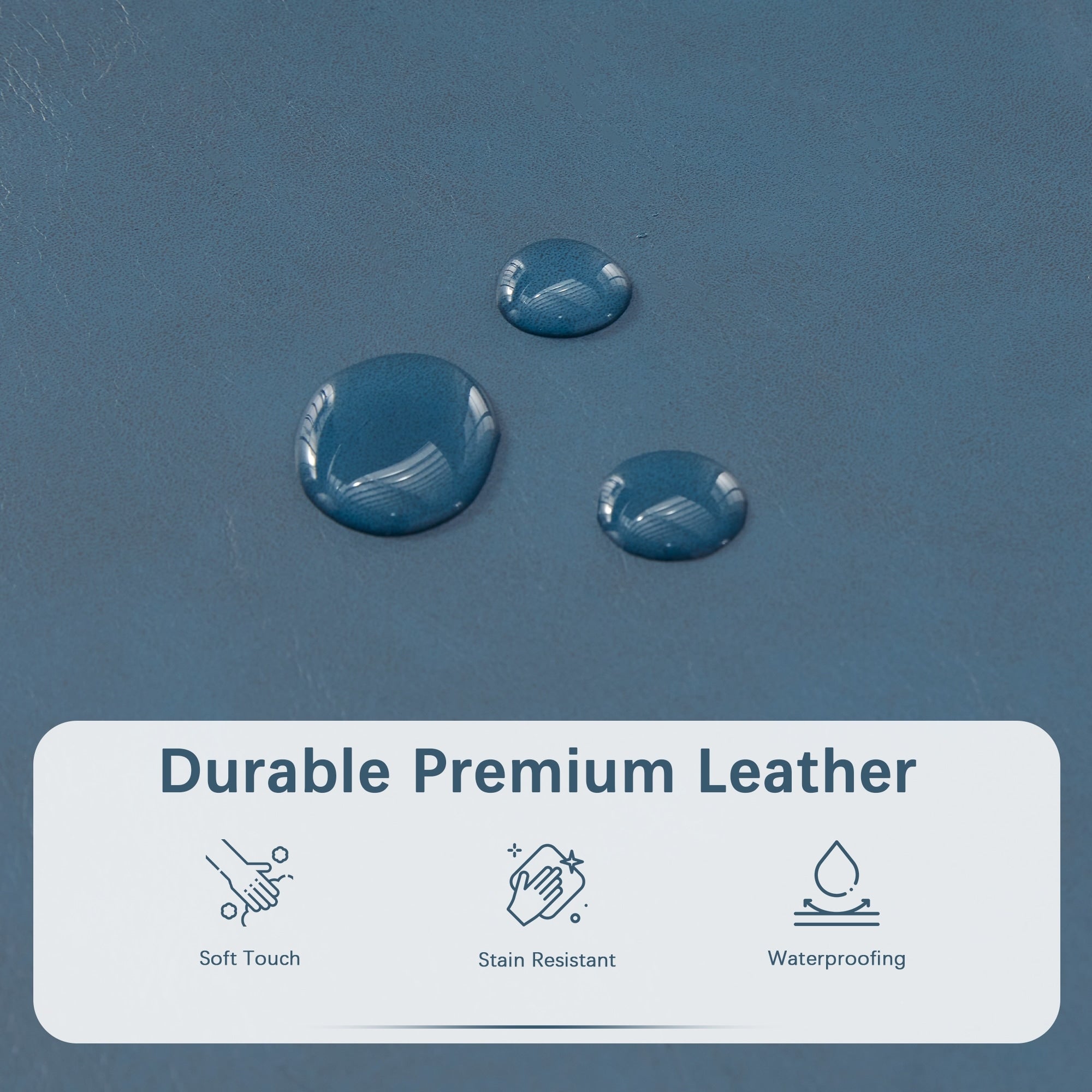 Pouf de rangement rectangulaire capitonné en similicuir (50,3 x 17,50 x 18 cm)