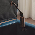 Pouf de rangement rectangulaire capitonné en similicuir (50,3 x 17,50 x 18 cm)