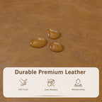 Pouf de rangement rectangulaire capitonné en similicuir (50,3 x 17,50 x 18 cm)