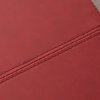 Pouf de rangement rectangulaire capitonné en similicuir (50,3 x 17,50 x 18 cm)