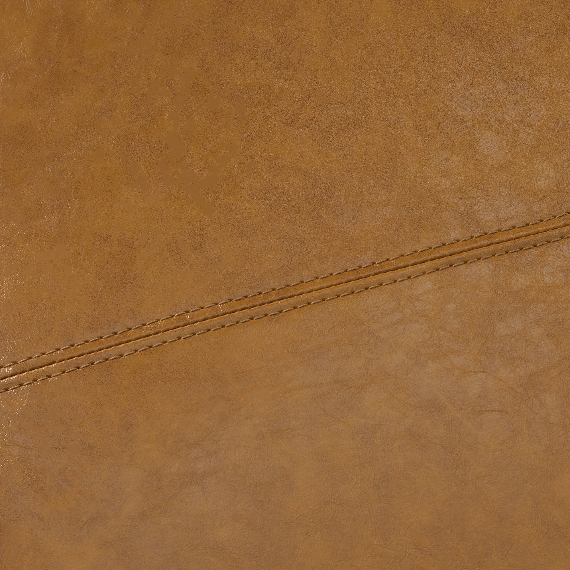 Pouf de rangement rectangulaire capitonné en similicuir (50,3 x 17,50 x 18 cm)