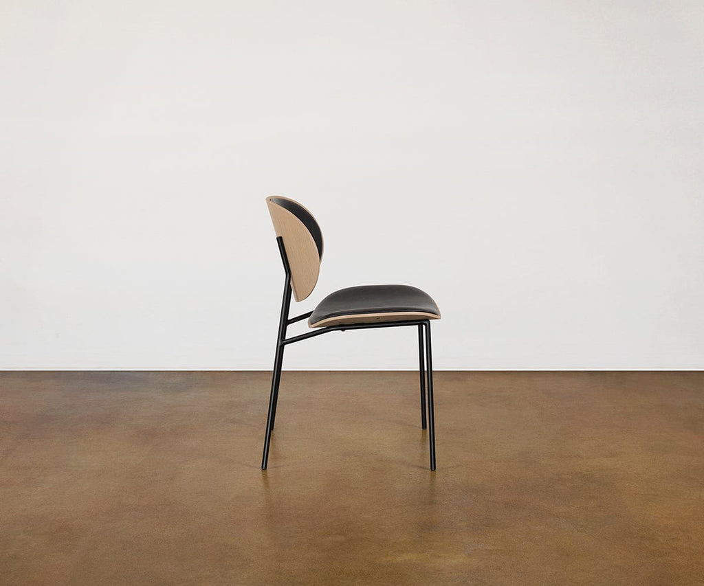 Chaise de salle à manger en cuir Idona