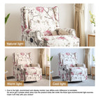 Ensemble de 2 fauteuils inclinables pivotants à bascule de 74 cm de large, à dossier inclinable manuel.