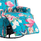 Ensemble de 2 fauteuils inclinables pivotants à bascule de 74 cm de large, à dossier inclinable manuel.