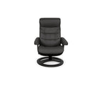 Fauteuil inclinable et ottoman en cuir Hans