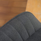 Fauteuil pivotant Art Leon pour bureau à domicile moderne avec pieds en bois