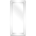 Miroir mural rectangulaire biseauté transparent HD pour salle de bain, coiffeuse, chambre, 3 tailles