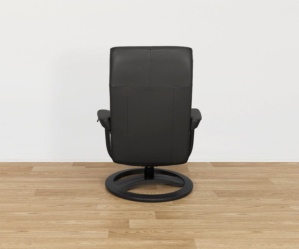 Fauteuil inclinable et ottoman en cuir Hans