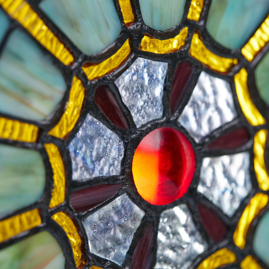 Panneau de vitrail victorien de 22 pouces de haut par River of Goods