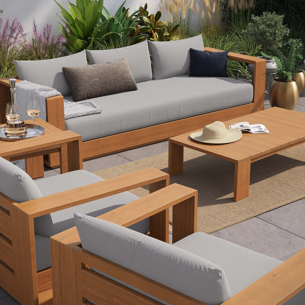 Ensemble de mobilier de jardin 5 pièces en bois d'acacia Tahoe