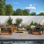 Ensemble de mobilier de jardin 5 pièces en bois d'acacia Tahoe