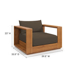 Ensemble de mobilier de jardin 5 pièces en bois d'acacia Tahoe