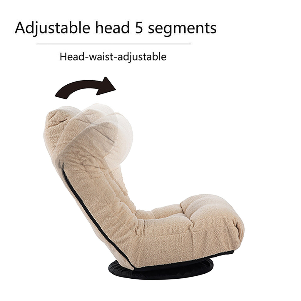 Ensemble fauteuil inclinable rembourré sans accoudoirs avec repose-pieds et appui-tête réglable