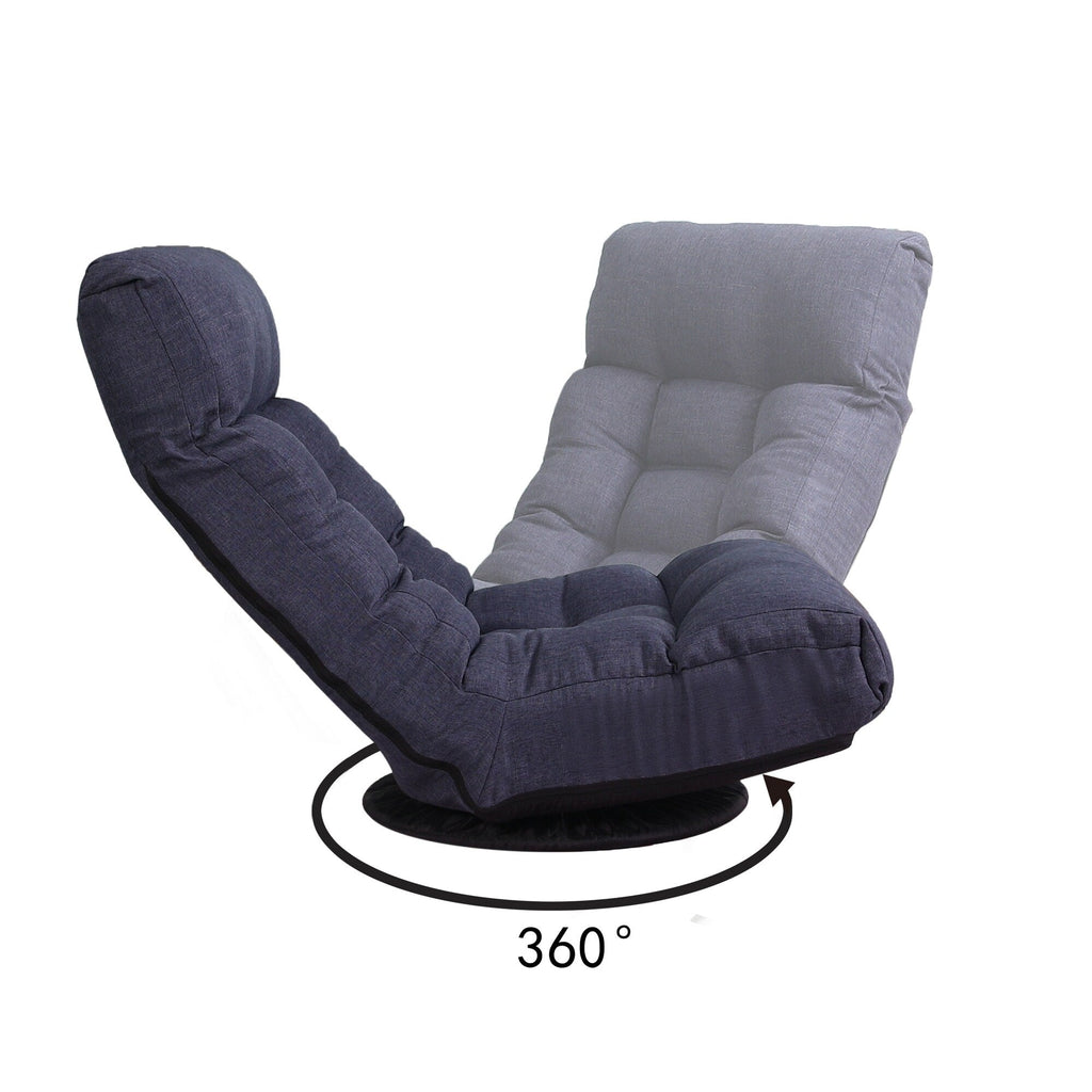 Ensemble fauteuil inclinable rembourré sans accoudoirs avec repose-pieds et appui-tête réglable