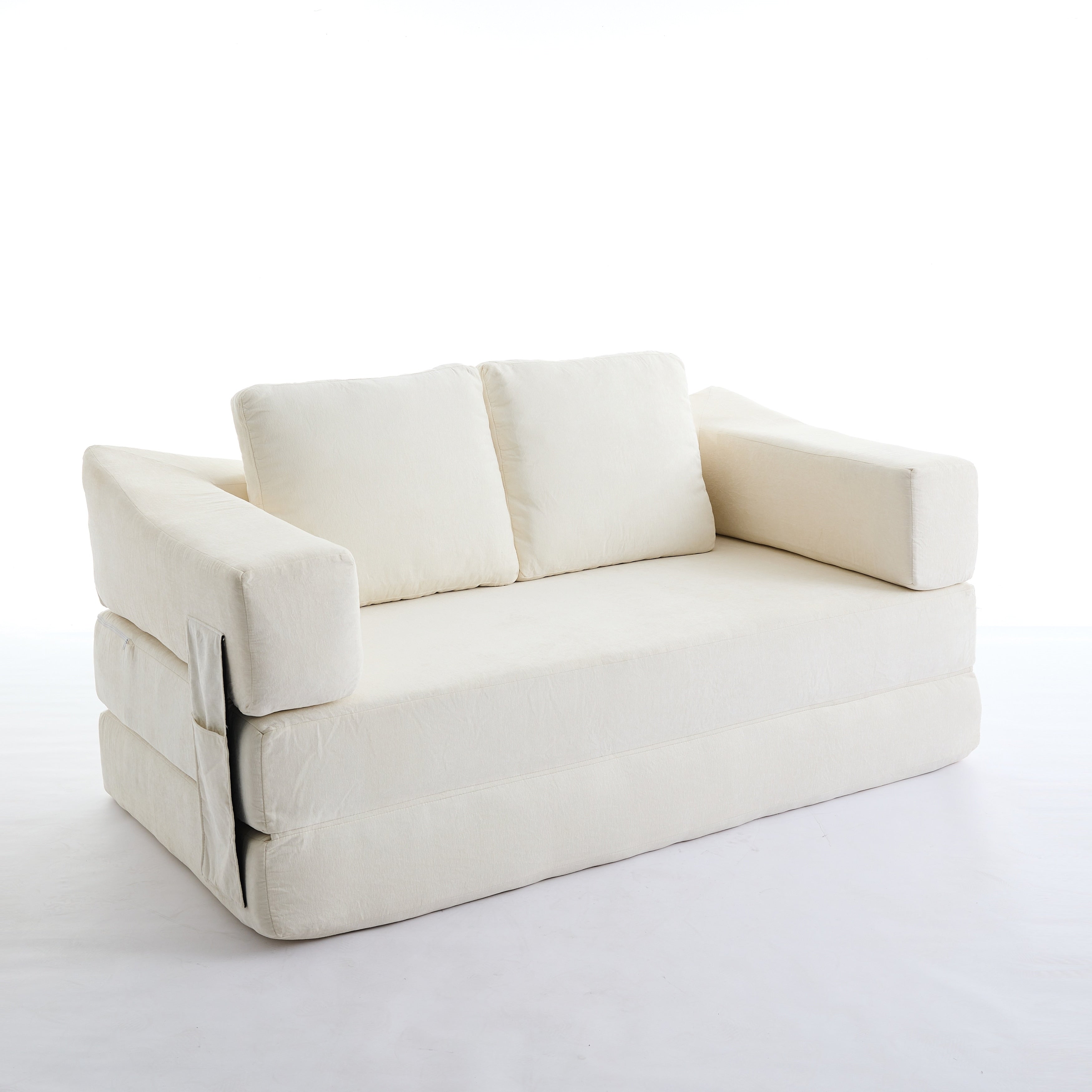 Canapé-lit convertible rembourré 70,87, fauteuil convertible, canapé de sol confortable pour salon, chambre, tissu chenille