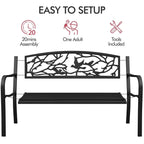 Banc de jardin Yaheetech en métal pour terrasse ou véranda - Non disponible