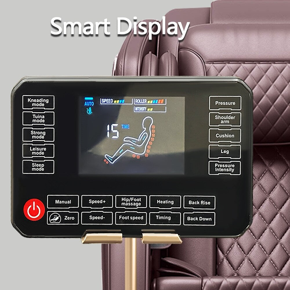 Fauteuil inclinable massant zéro gravité avec massage complet du corps, chauffage et audio Bluetooth intégré