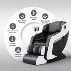 Fauteuil inclinable massant zéro gravité avec massage complet du corps, chauffage et audio Bluetooth intégré
