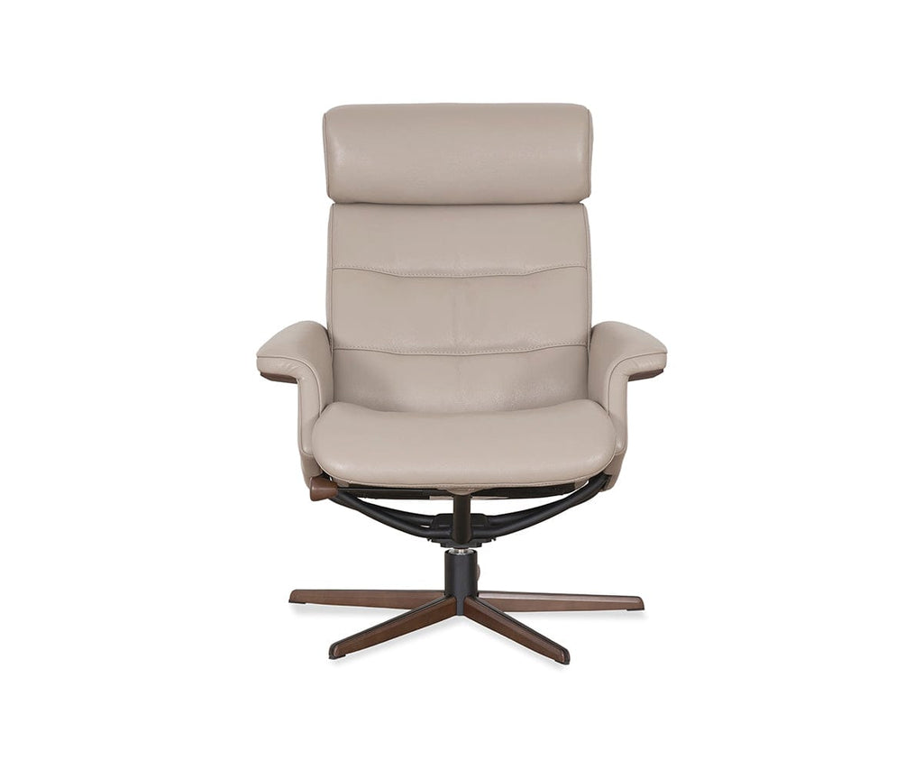 Fauteuil inclinable et ottoman en cuir Steffen