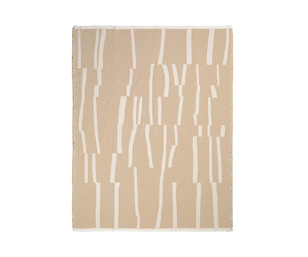 Jeté beige en herbe de Lyme