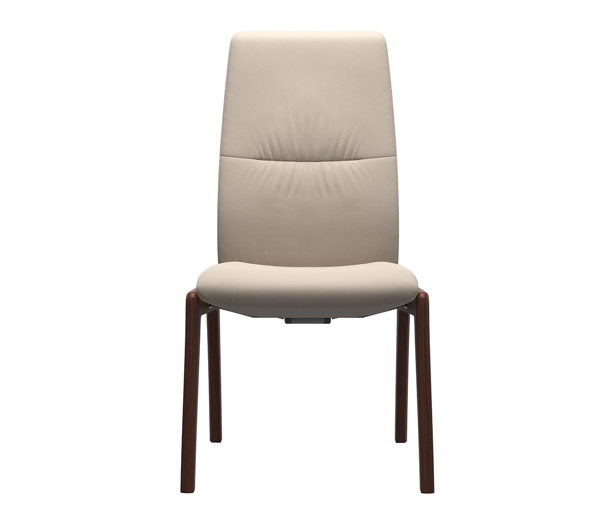 Chaise de salle à manger en cuir menthe